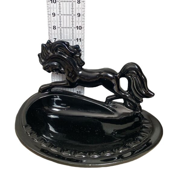 Royal Haeger Horse Cigar Ashtray Black Running Stallion Equestrian - Picture 3 of 11